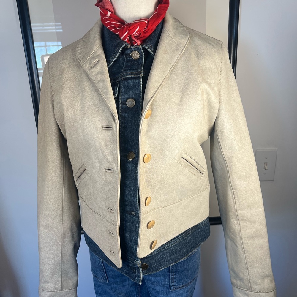 Ralph Lauren Tan Blazer with Gold Buttons